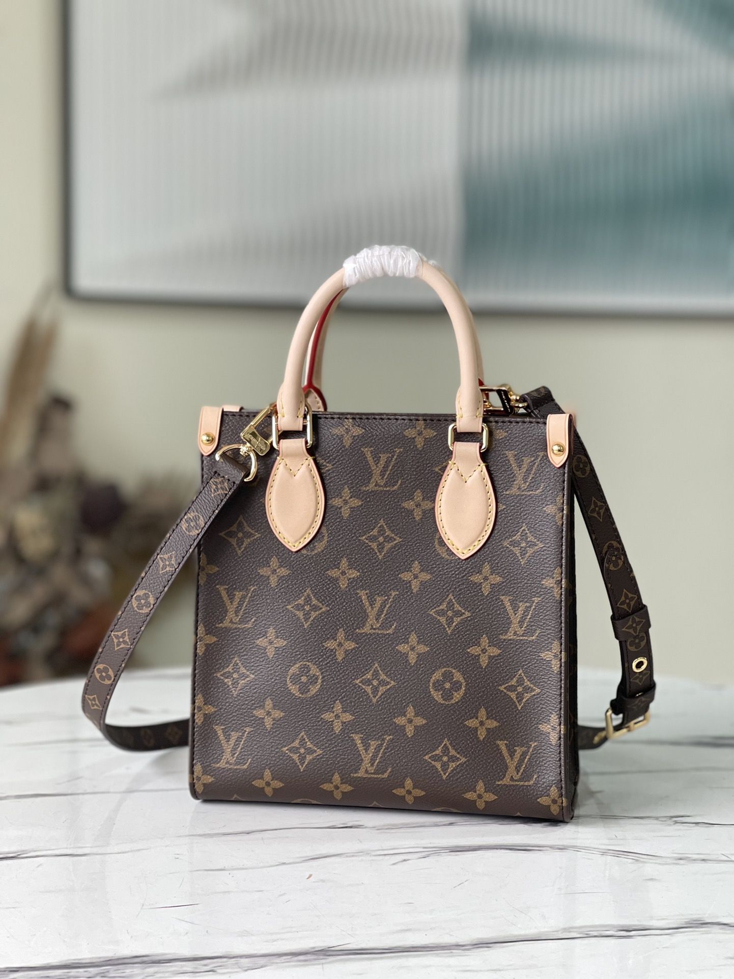 Louis Vuitton Sac Plat BB Monogram Canvas Women's Handbags M46265