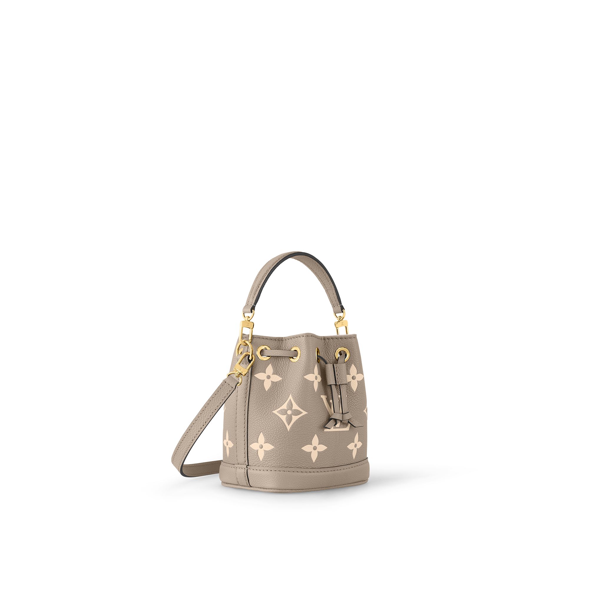 Louis Vuitton Nano Noé Bicolor Monogram Empreinte Leather Women's Handbags M46291