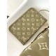 Louis Vuitton CarryAll PM Bicolor Monogram Empreinte Leather Women's Handbags M46672