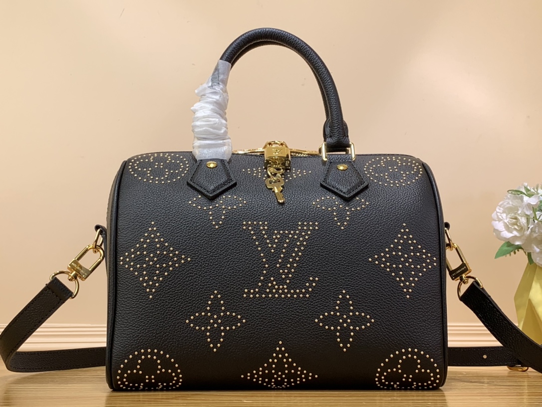 Louis Vuitton Speedy Bandoulière 25 Monogram Empreinte Leather Women's Handbags M46736