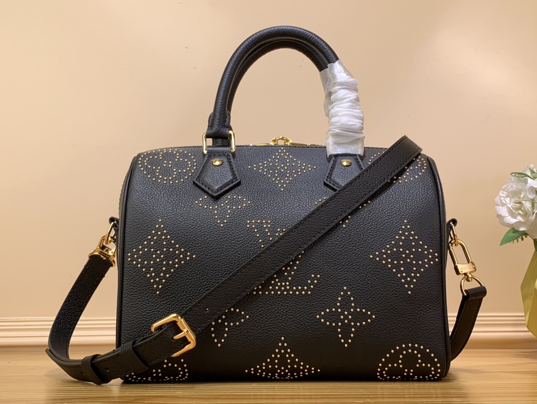 Louis Vuitton Speedy Bandoulière 25 Monogram Empreinte Leather Women's Handbags M46736