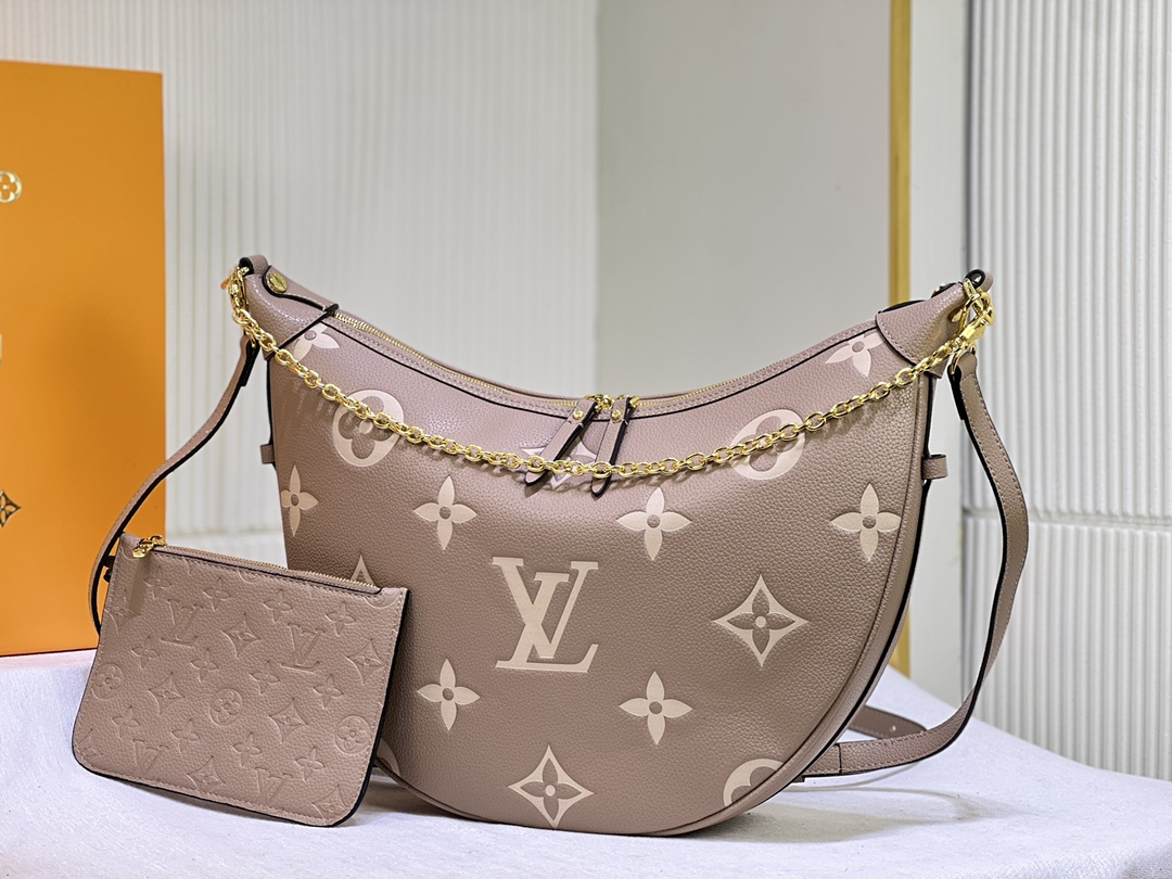 Louis Vuitton Loop Hobo Bicolor Monogram Empreinte Leather Women's Handbags M46738