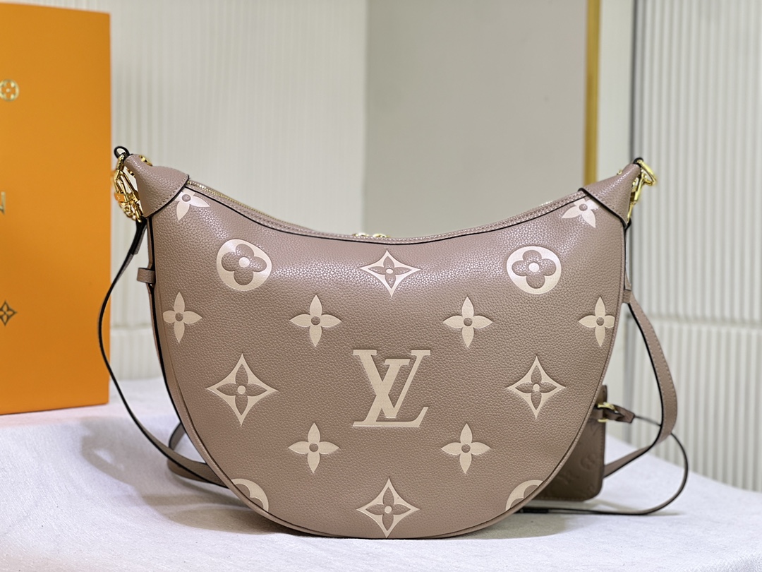 Louis Vuitton Loop Hobo Bicolor Monogram Empreinte Leather Women's Handbags M46738