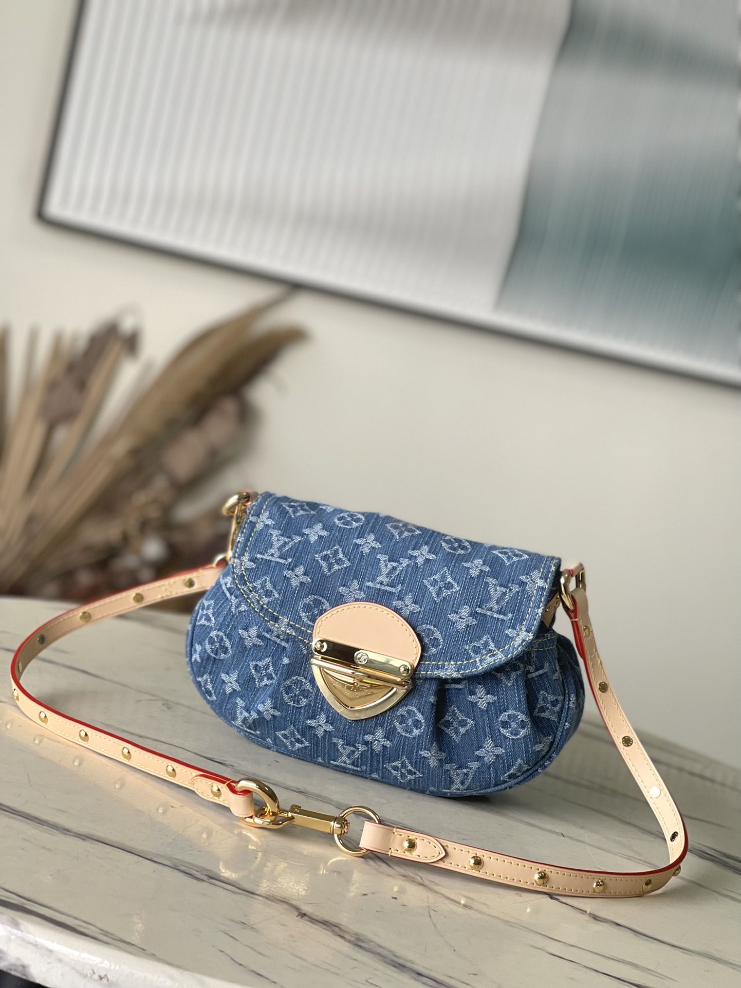 Louis Vuitton Sunset Monogram Denim Women's Handbags M46829