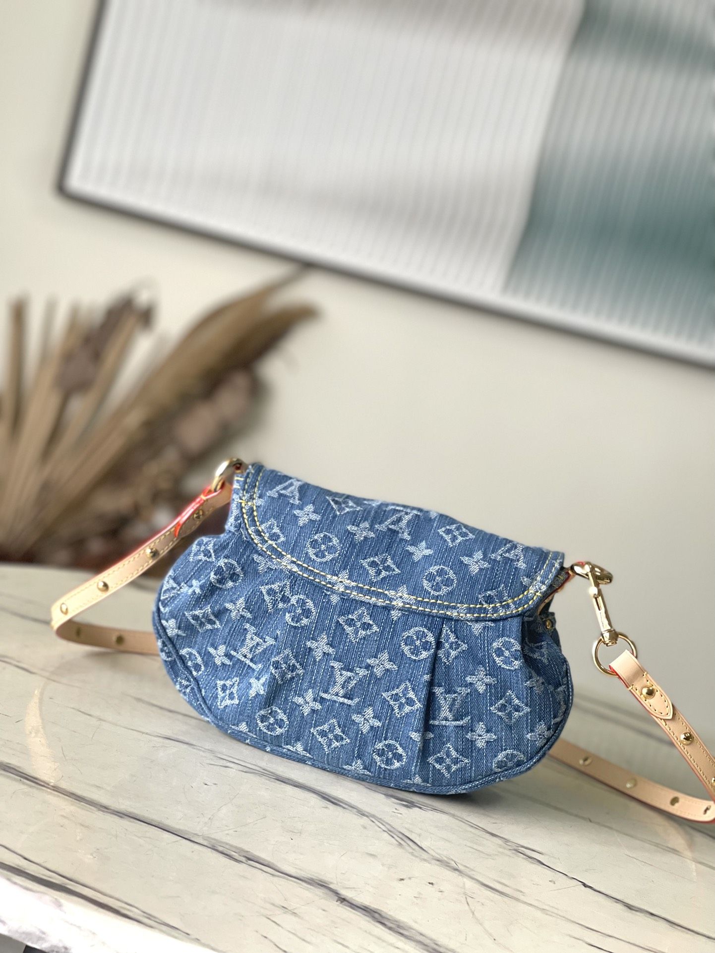 Louis Vuitton Sunset Monogram Denim Women's Handbags M46829