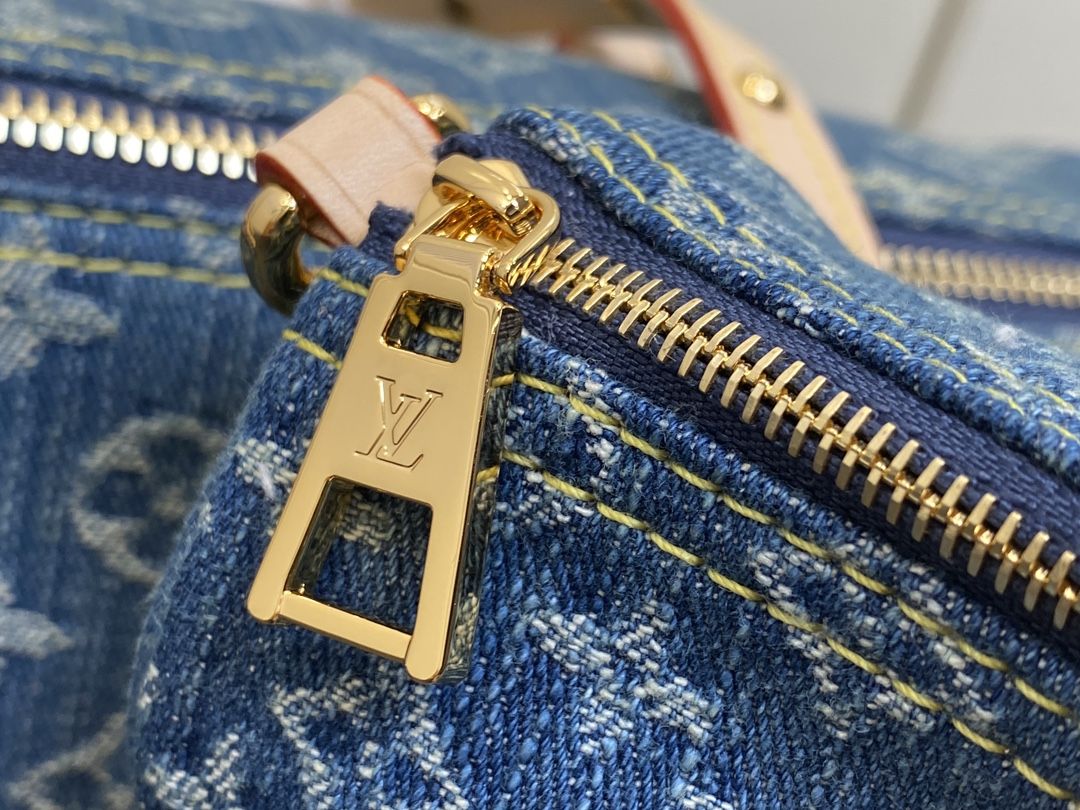 Louis Vuitton Papillon Monogram Denim Women's Handbags M46830