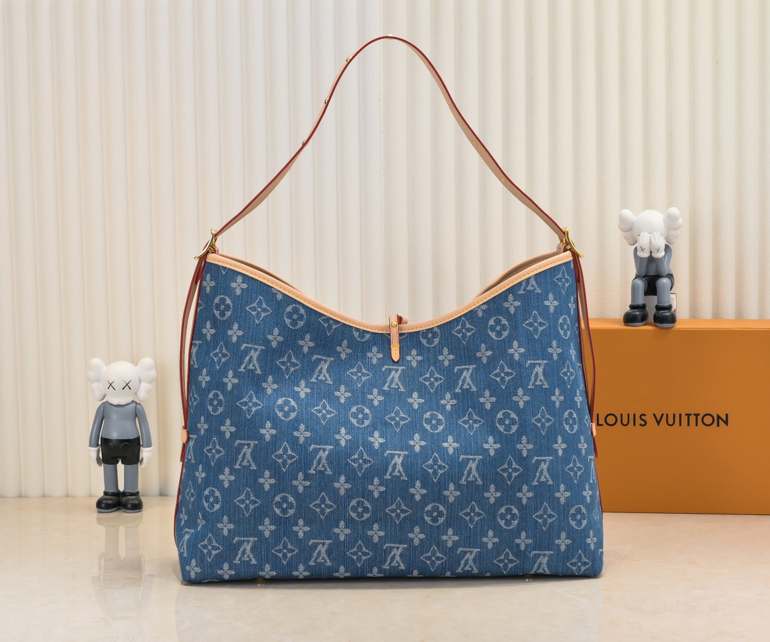 Louis Vuitton CarryAll MM Monogram Denim Women's Handbags M46855