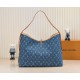 Louis Vuitton CarryAll MM Monogram Denim Women's Handbags M46855