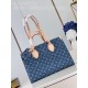 Louis Vuitton OnTheGo MM Monogram Denim Women's Handbags M46871