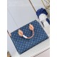 Louis Vuitton OnTheGo MM Monogram Denim Women's Handbags M46871