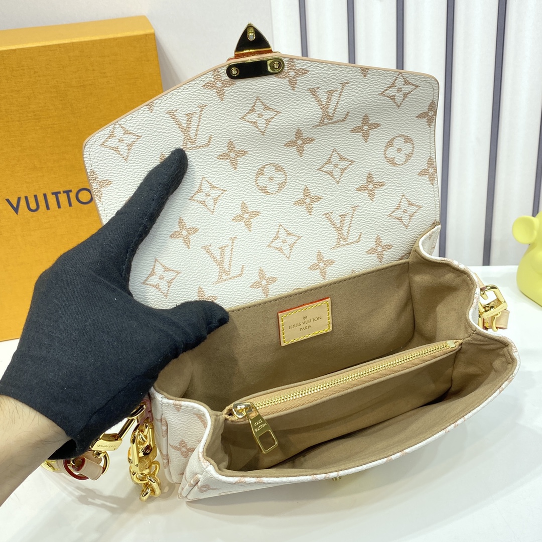 Louis Vuitton Pochette Métis East West Monogram Canvas Handbag