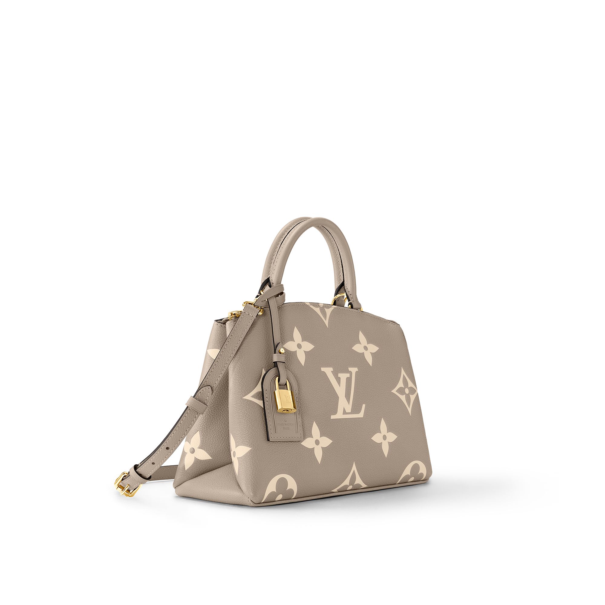 Louis Vuitton Petit Palais Bicolor Monogram Empreinte Leather Women's Handbags M58914