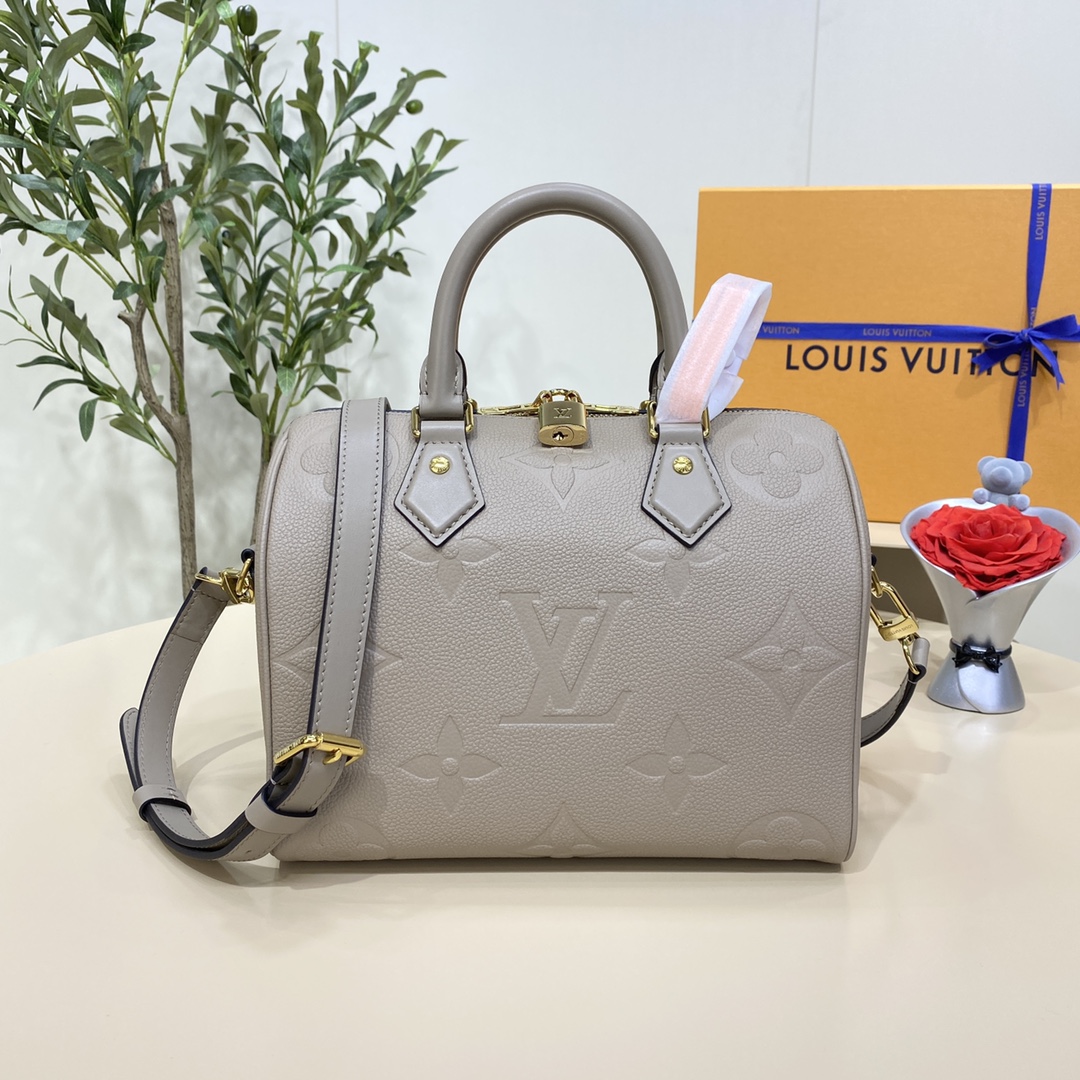 Louis Vuitton Speedy Bandoulière 25 Monogram Empreinte Leather Women's Handbags M59273