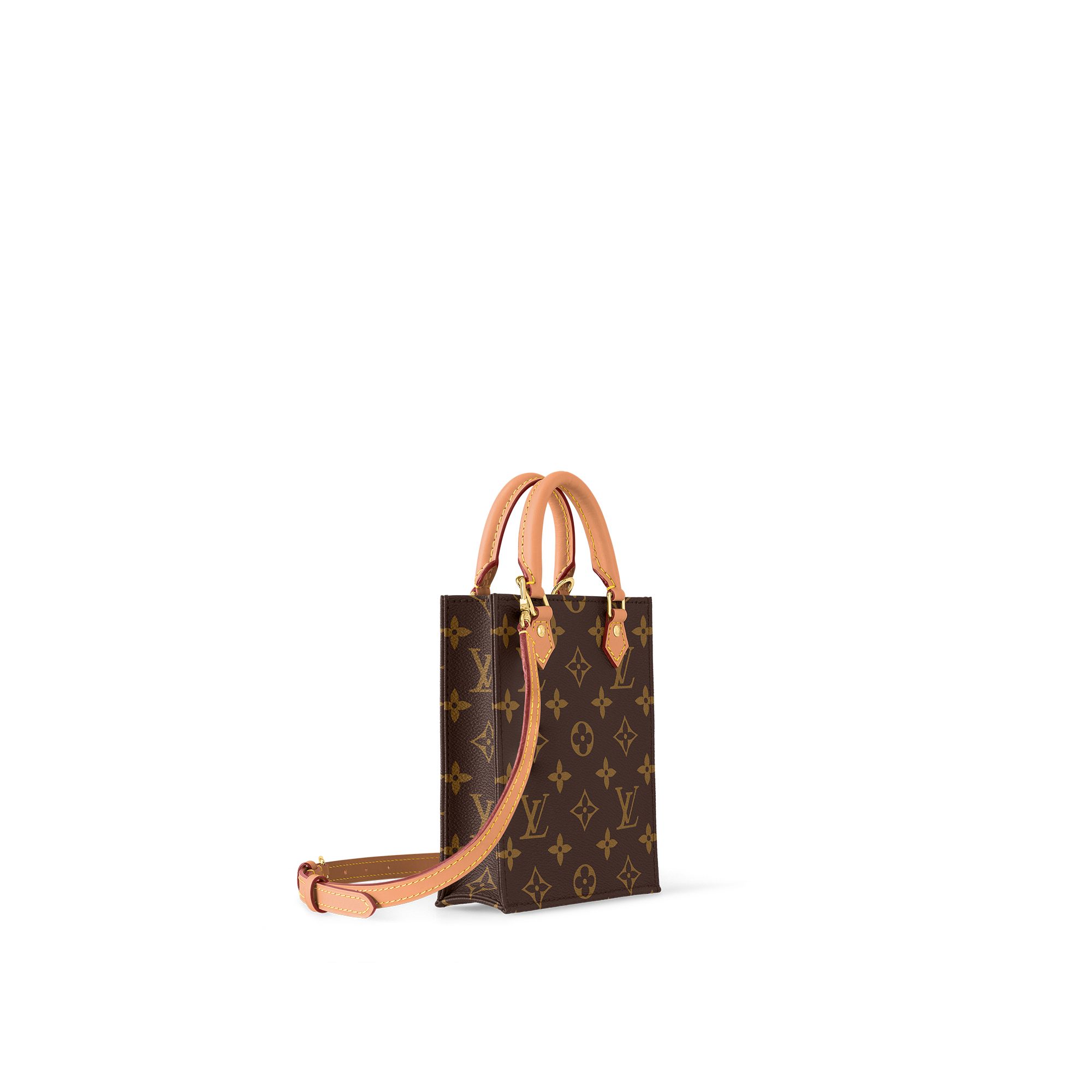 Louis Vuitton Petit Sac Plat Monogram Canvas Women's Handbags M81295