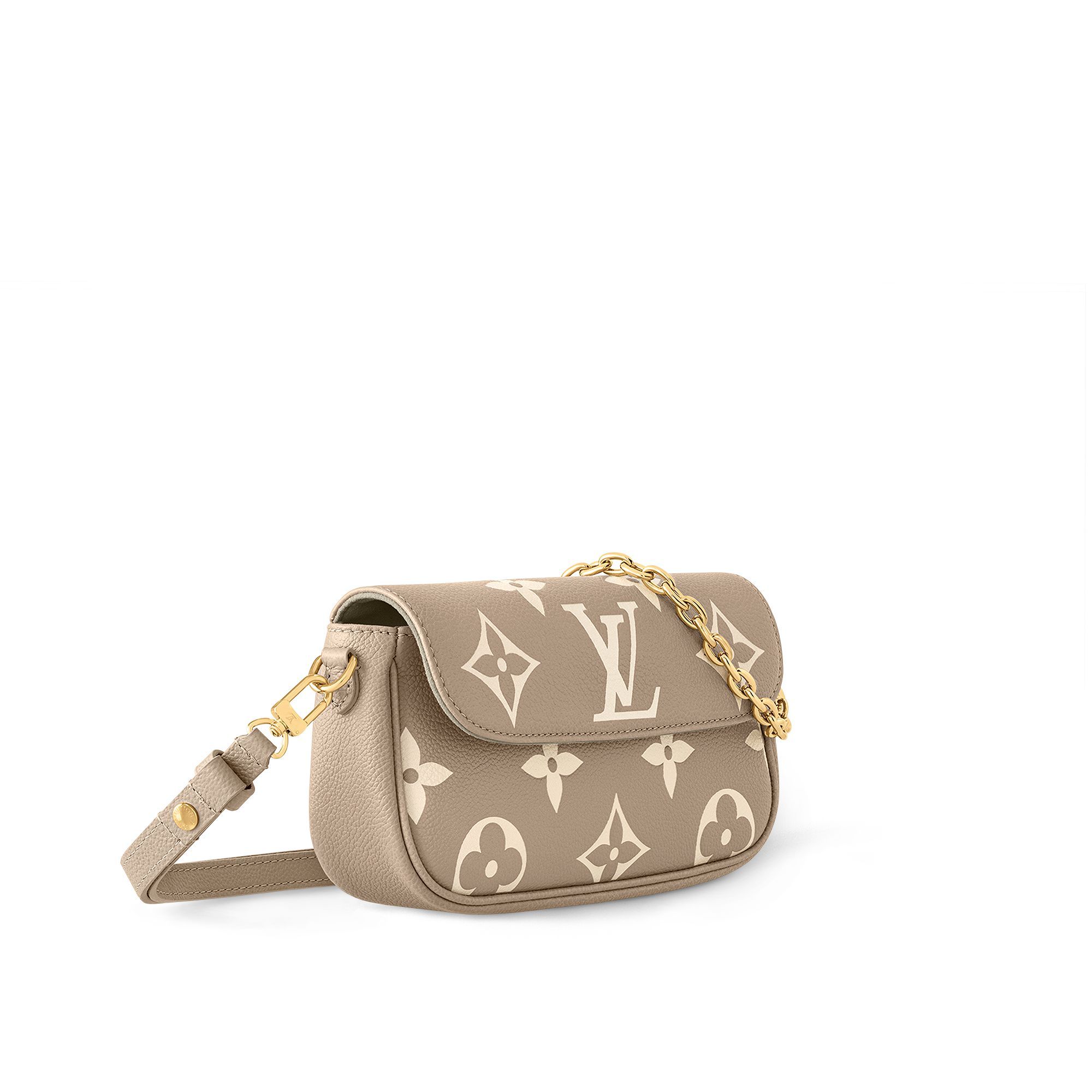 Louis Vuitton Wallet On Chain Ivy Bicolor Monogram Empreinte Leather Women's Handbag M82211