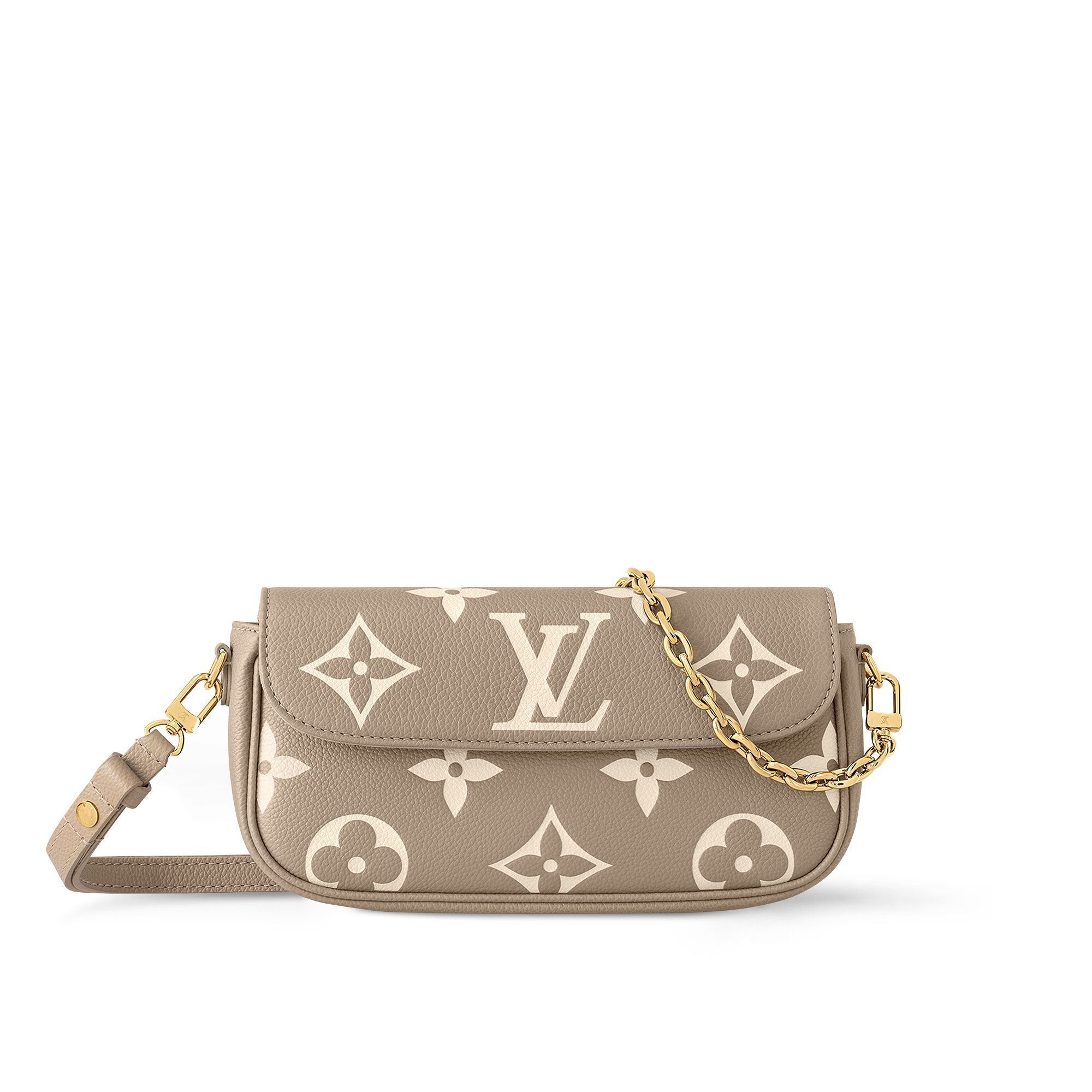 Louis Vuitton Wallet On Chain Ivy Bicolor Monogram Empreinte Leather Women's Handbag M82211