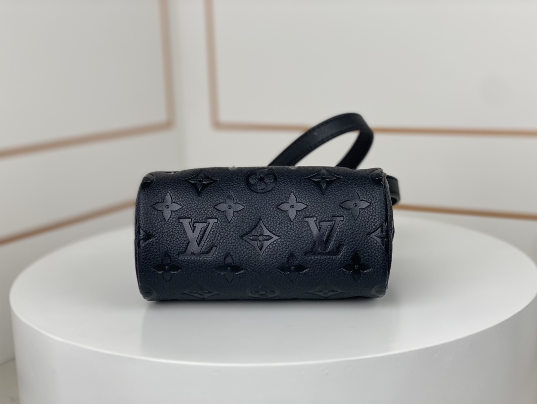 Louis Vuitton Nano Speedy Monogram Empreinte Leather Women's Handbags M82450