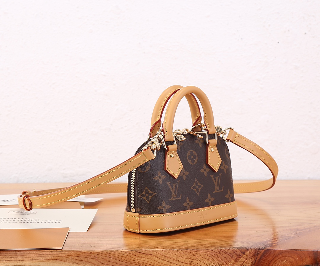 Louis Vuitton Nano Alma Monogram Canvas Handbag