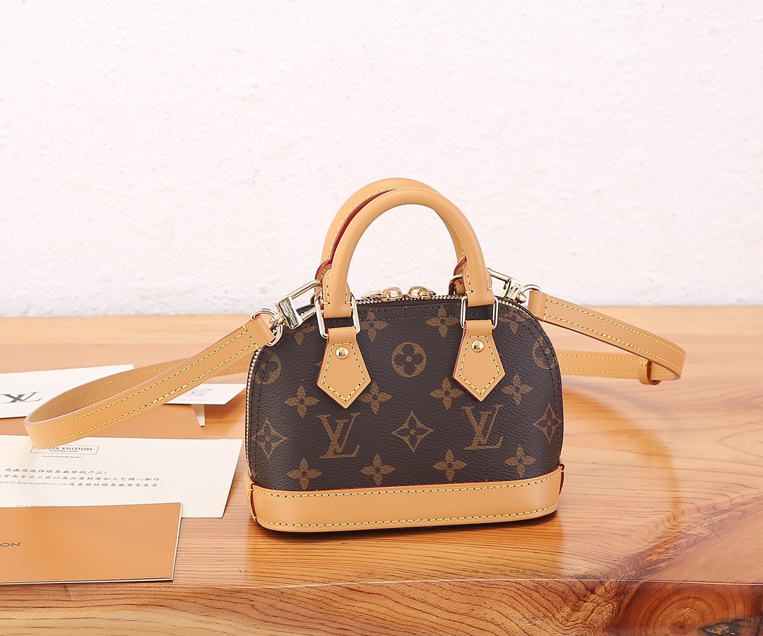 Louis Vuitton Nano Alma Monogram Canvas Handbag