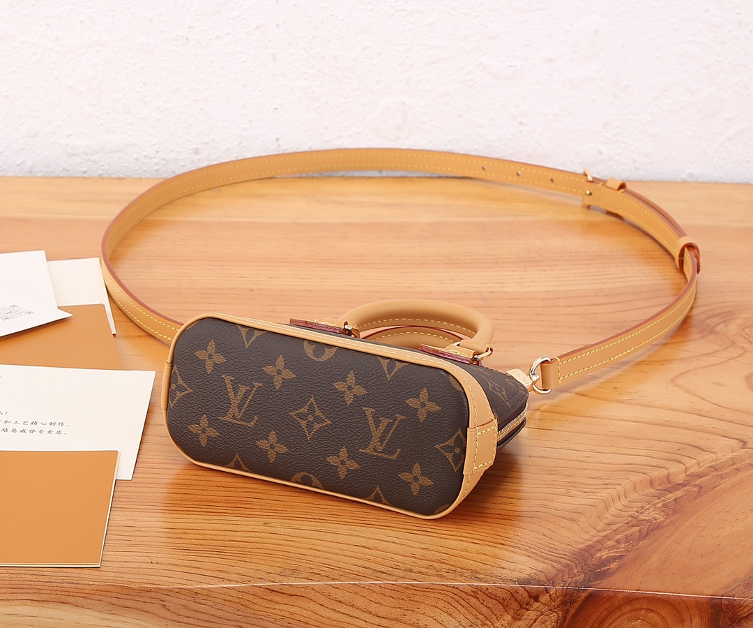 Louis Vuitton Nano Alma Monogram Canvas Handbag