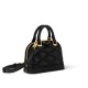 Louis Vuitton Nano Alma Malletage Leather Women's Handbag M83048