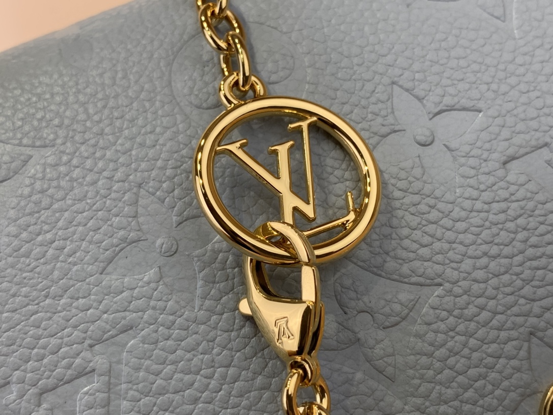 Louis Vuitton Wallet On Chain Lily Monogram Empreinte Leather Women's Handbag M83233