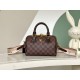 Louis Vuitton Speedy Bandoulière 20 Damier Ebène Canvas Women's Handbags N40489