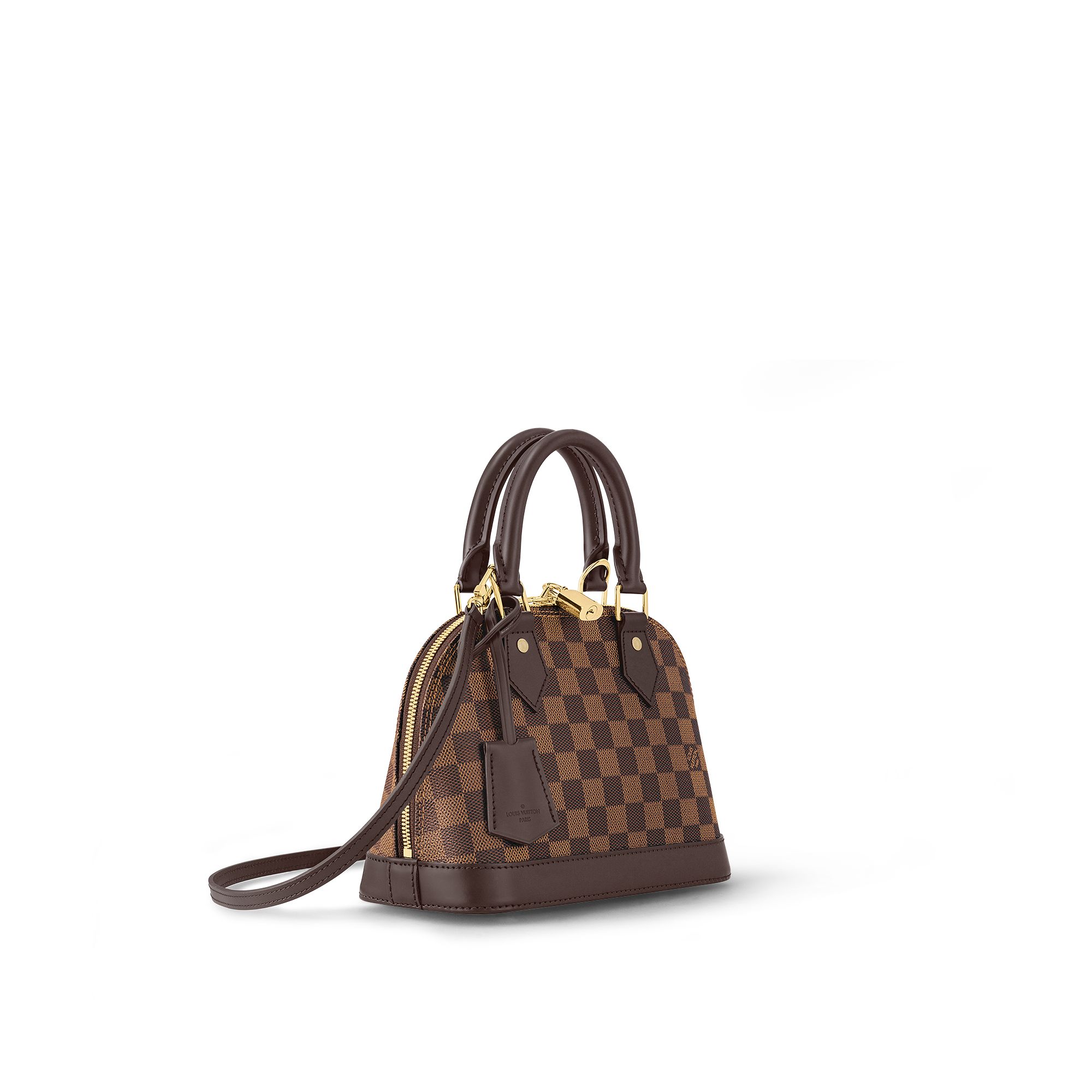 Louis Vuitton Alma BB Damier Ebène Canvas Women's Handbags N41221