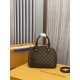 Louis Vuitton Alma BB Damier Ebène Canvas Women's Handbags N41221