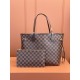 Louis Vuitton Neverfull MM Damier Ebène Canvas Women's Handbags N41358