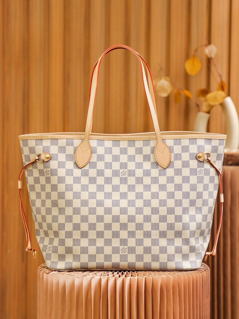 Louis Vuitton Neverfull MM Damier Azur Canvas Women's Handbags N41361