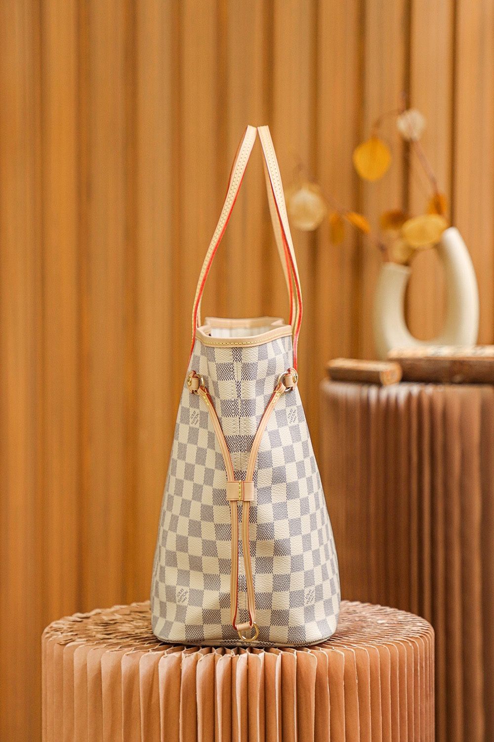 Louis Vuitton Neverfull MM Damier Azur Canvas Women's Handbags N41361