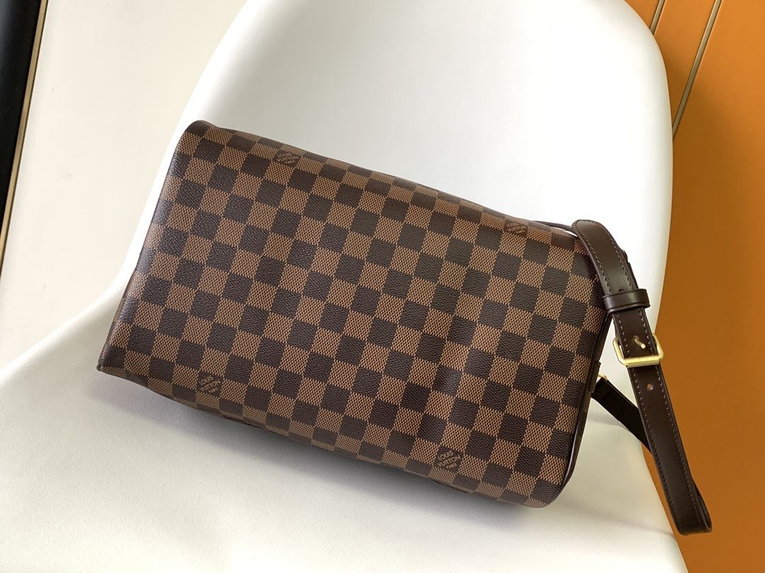 Louis Vuitton Speedy Bandouliere 30 Damier Ebène Canvas Women's Handbags N41367