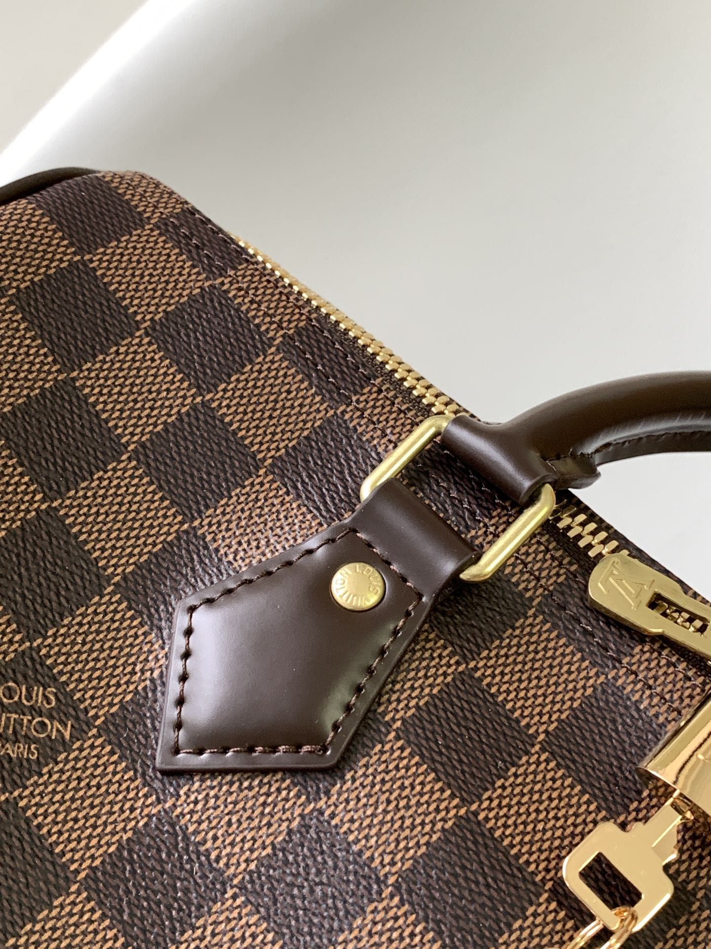 Louis Vuitton Speedy Bandouliere 30 Damier Ebène Canvas Women's Handbags N41367