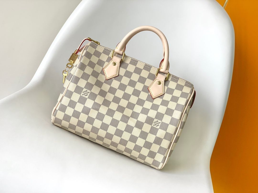 Louis Vuitton Speedy 35 Damier Azur Canvas Women's Handbags N41369