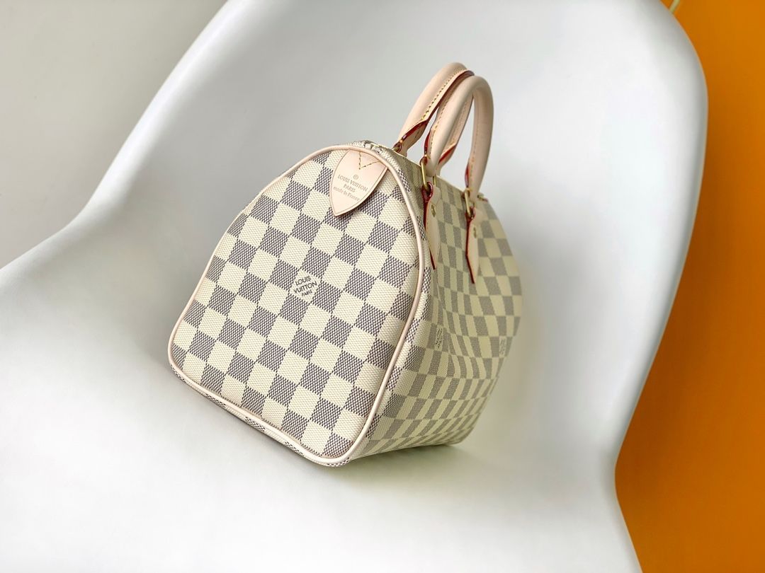 Louis Vuitton Speedy 35 Damier Azur Canvas Women's Handbags N41369