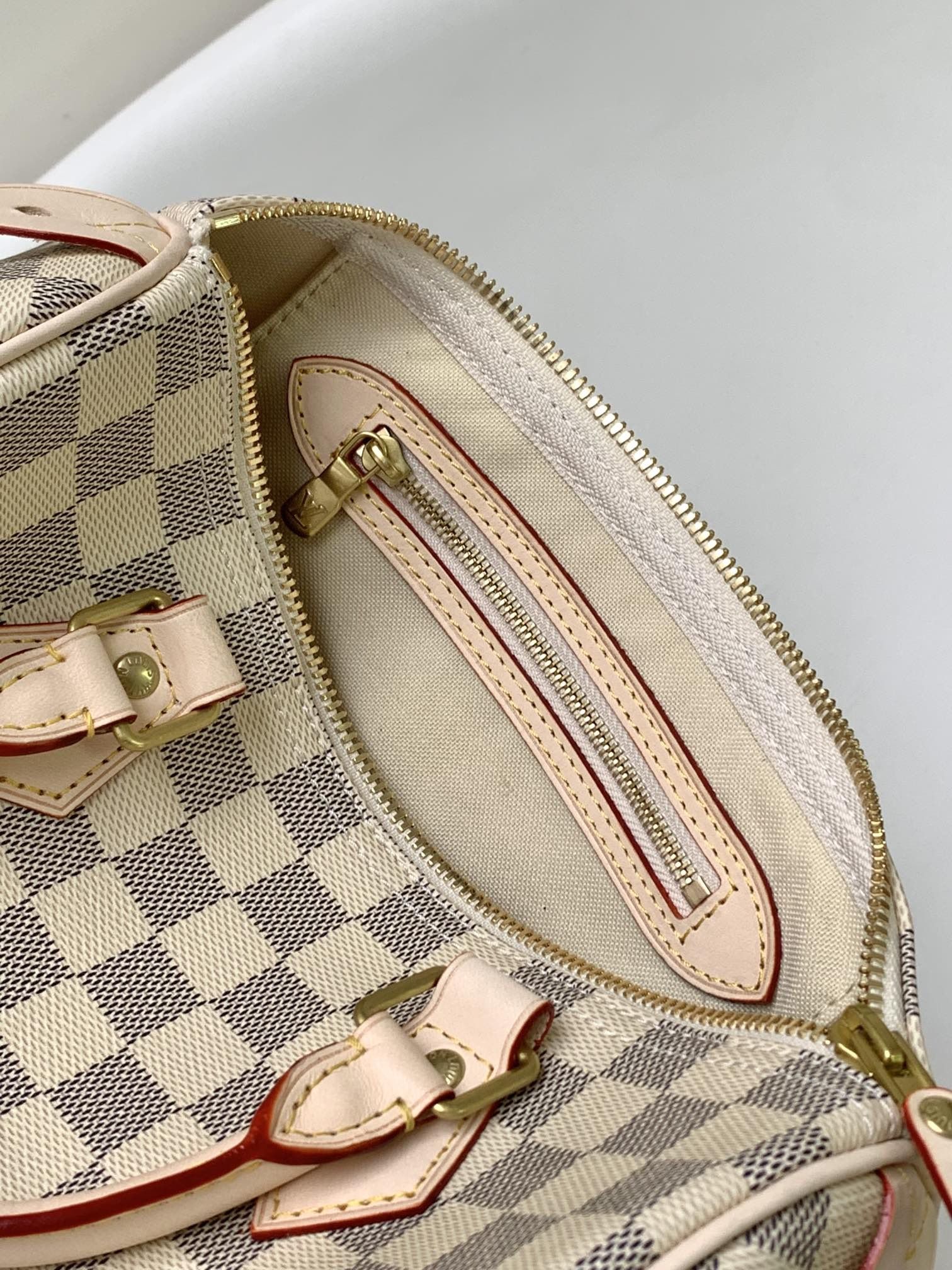 Louis Vuitton Speedy 35 Damier Azur Canvas Women's Handbags N41369