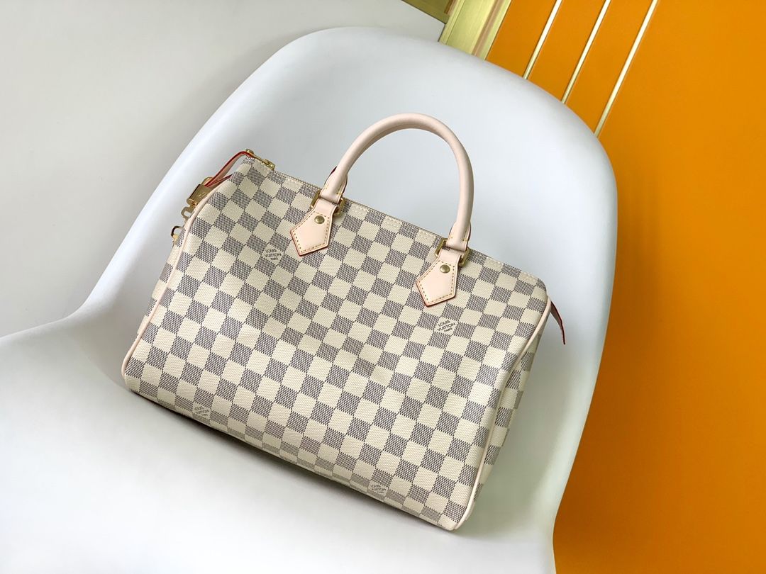 Louis Vuitton Speedy 30 Damier Azur Canvas Women's Handbags N41370