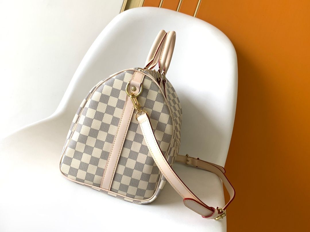 Louis Vuitton Speedy Bandouliere 30 Damier Azur Canvas Women's Handbags N41373