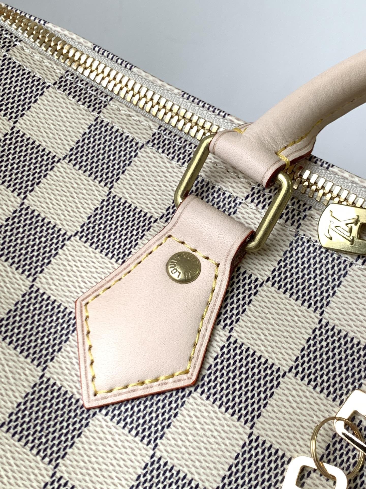 Louis Vuitton Speedy Bandouliere 30 Damier Azur Canvas Women's Handbags N41373