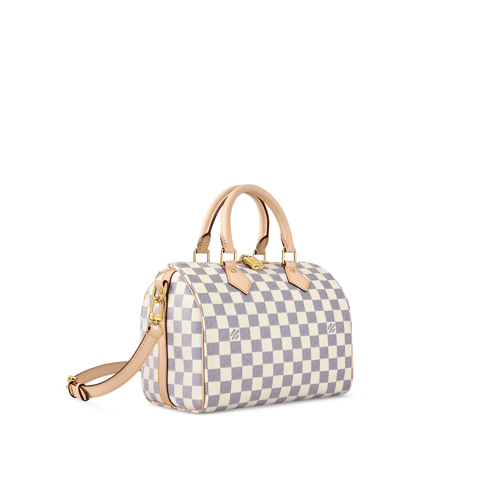 Louis Vuitton Speedy Bandoulière 25 Damier Azur Canvas Women's Handbags N41374