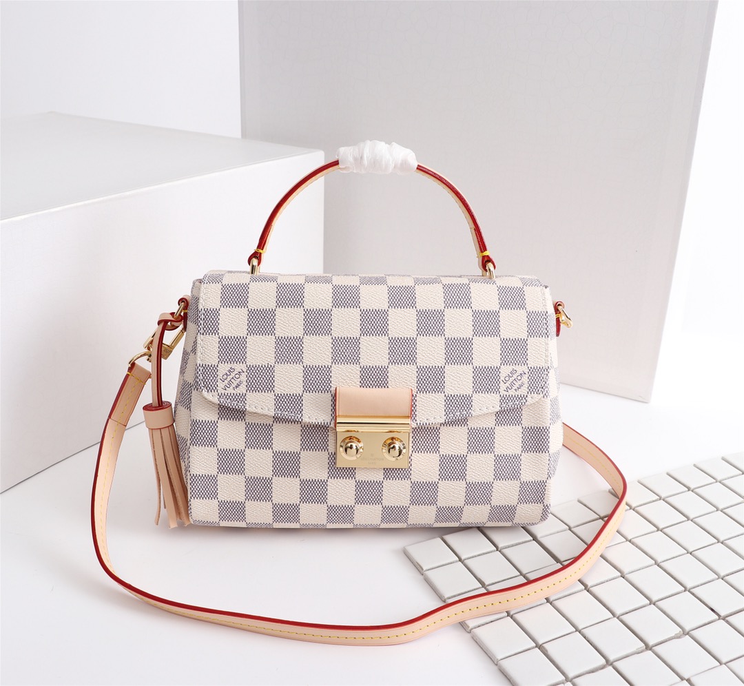 Louis Vuitton Croisette Damier Azur Canvas Women's Handbags N41581