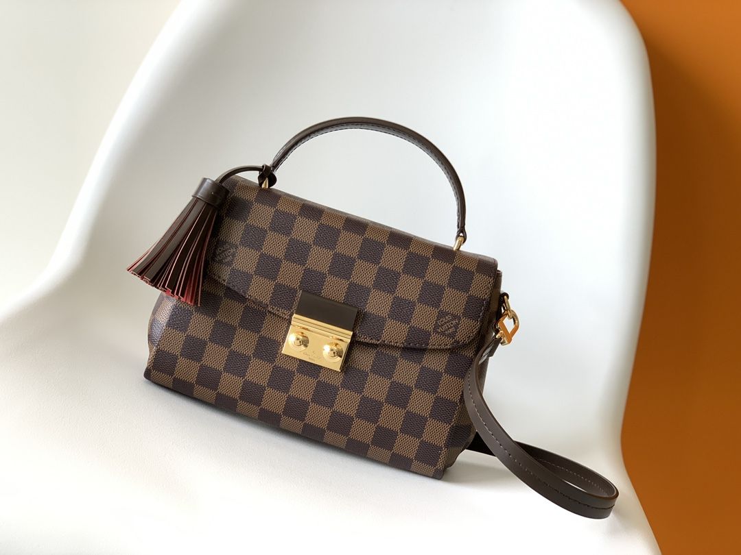 Louis Vuitton Croisette Damier Ebène Canvas Women's Handbags N53000