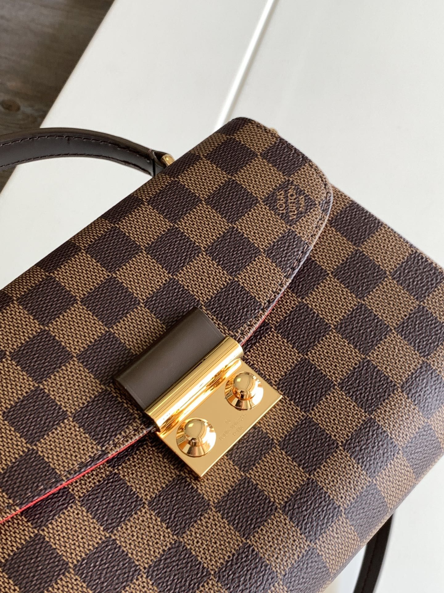 Louis Vuitton Croisette Damier Ebène Canvas Women's Handbags N53000