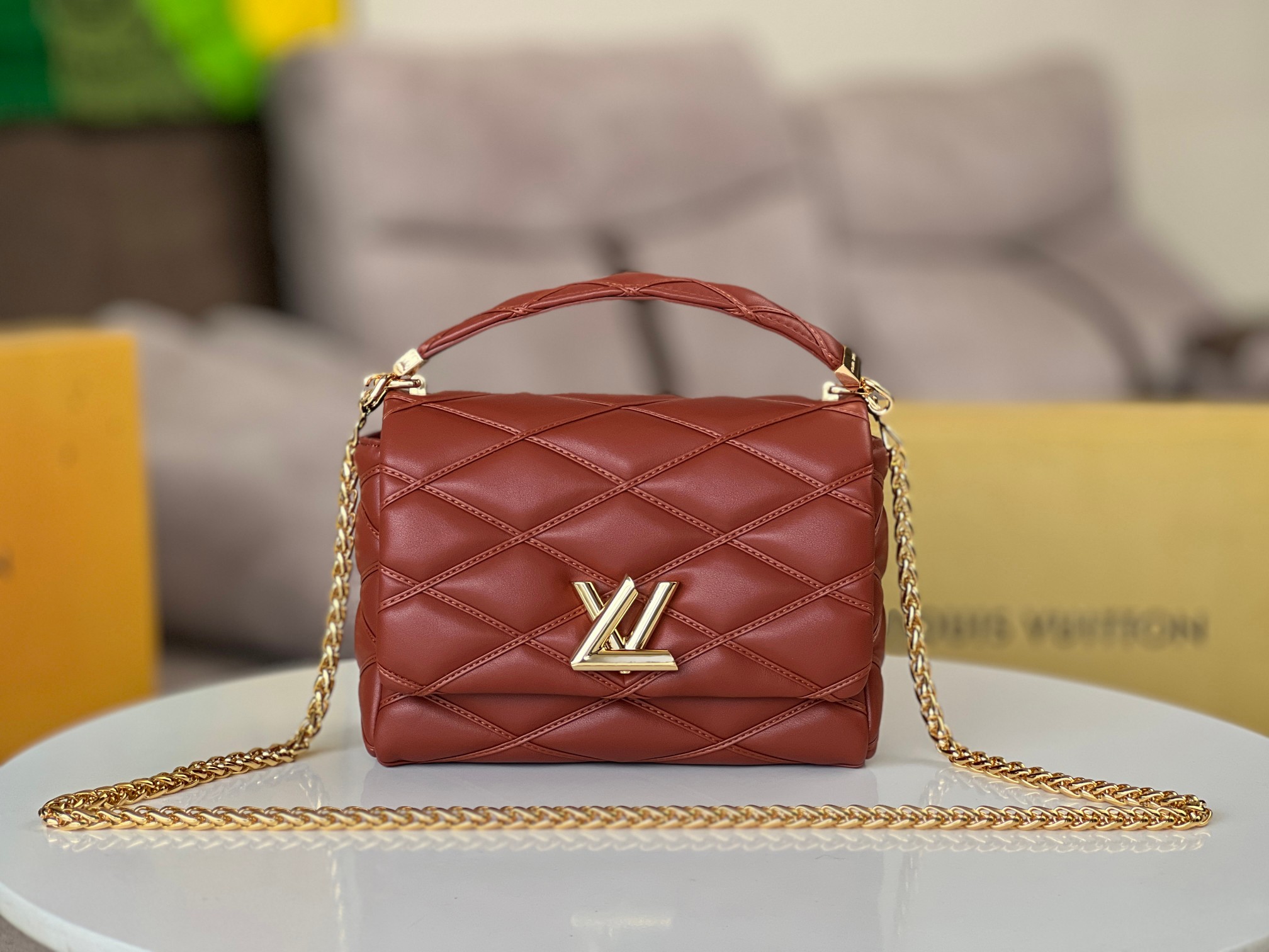 Louis Vuitton Go-14 MM Malletage Leather Handbags