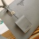 Prada Monochrome Medium Bag In Grey Saffiano Leather