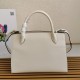 Prada Monochrome Medium Bag In White Saffiano Leather