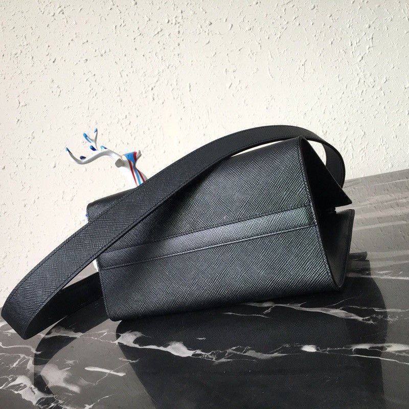 Prada Monochrome Small Bag In Black Saffiano Leather