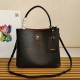 Prada Large Panier Bag In Black Saffiano Leather