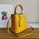 Prada Medium Panier Bag In Yellow Saffiano Leather